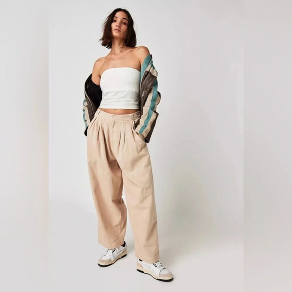 Free People Lotta Love Linen Trousers Size 4 B2259